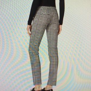 Michael Kors Verona Houndstooth Plaid Ankle Length Pants